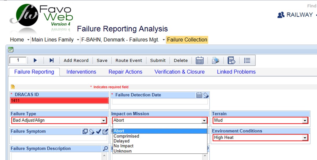 Failure Analysis by FRACAS FavoWeb